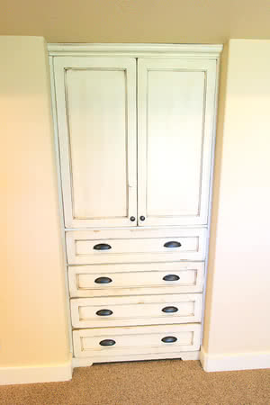 Clear Floor Space And Optimize Storage With A Built In Dresser